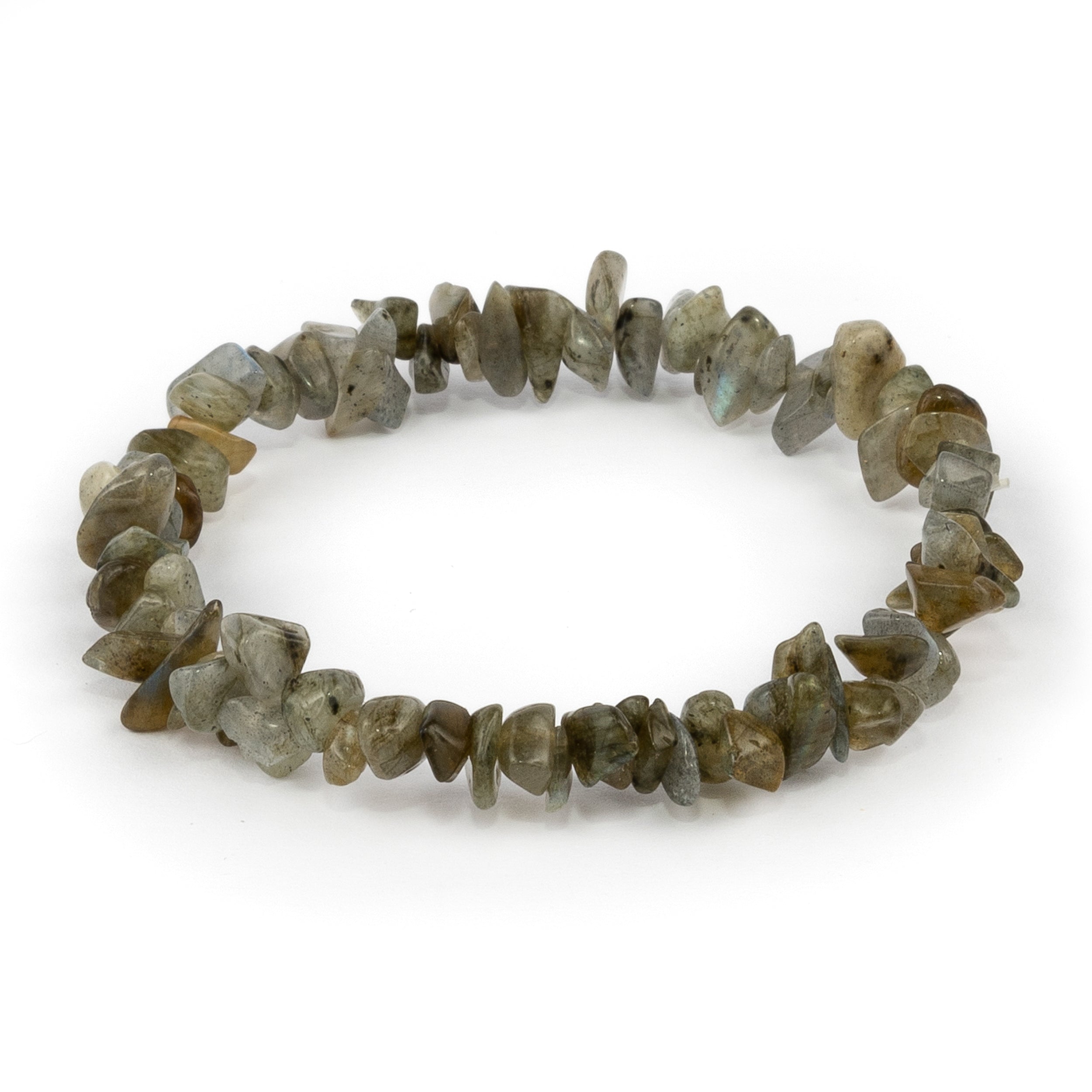 Bracelet en pierres irrégulière d'Oeil de Labradorite