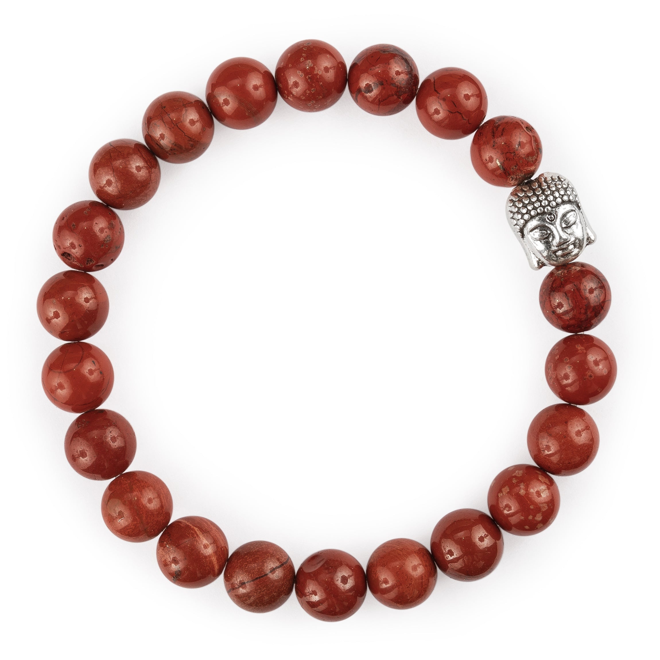 Bracelet Bouddha en Jasper Rouge