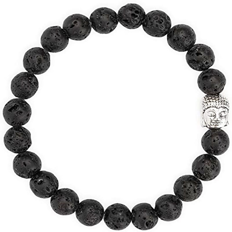 Bracelet Bouddha en pierres de lave