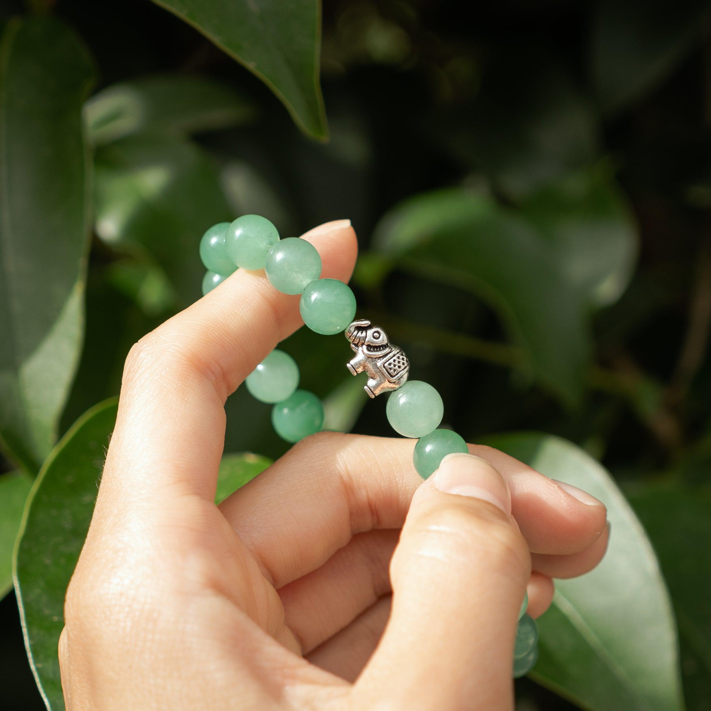 Bracelet Ganesh en Aventurine Verte