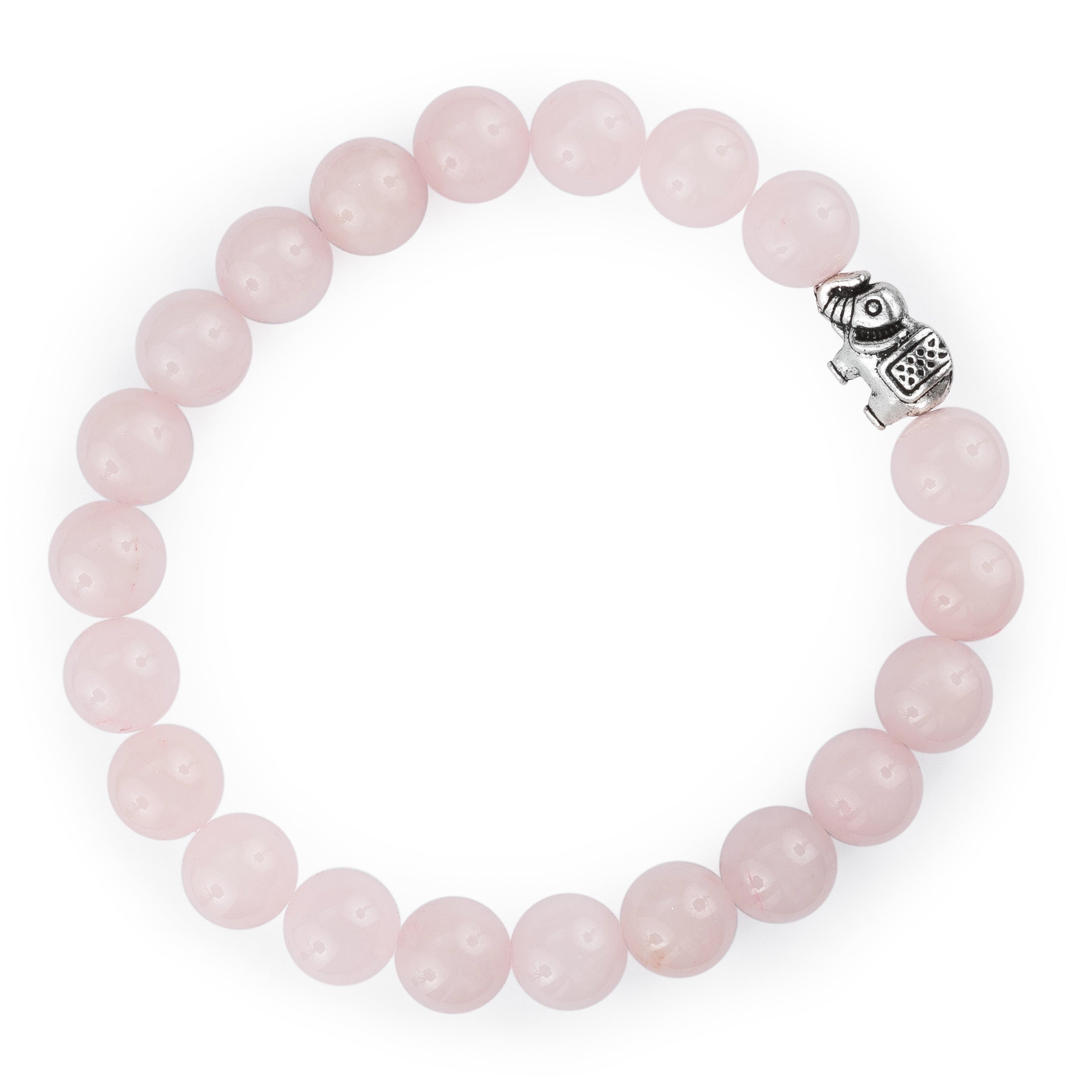 Bracelet Ganesh en Quartz Rose