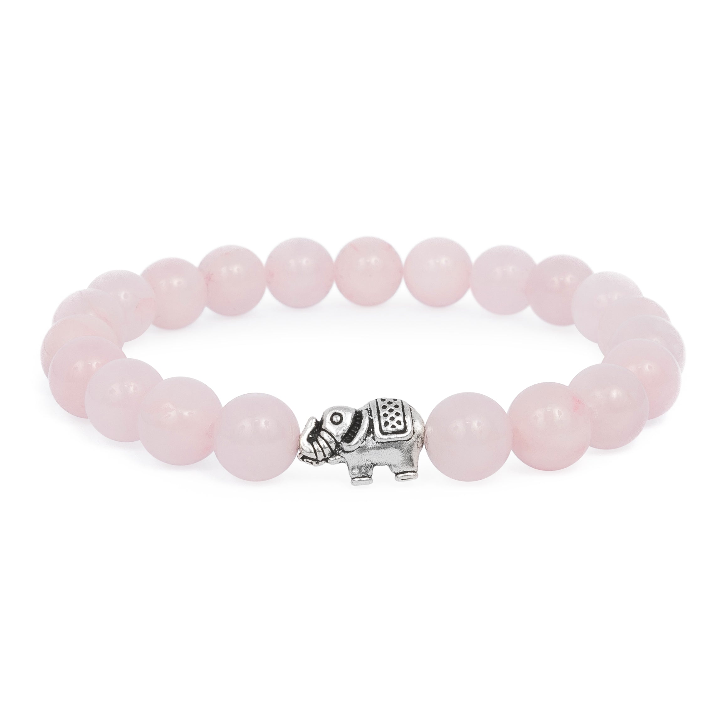 Bracelet Ganesh en Quartz Rose