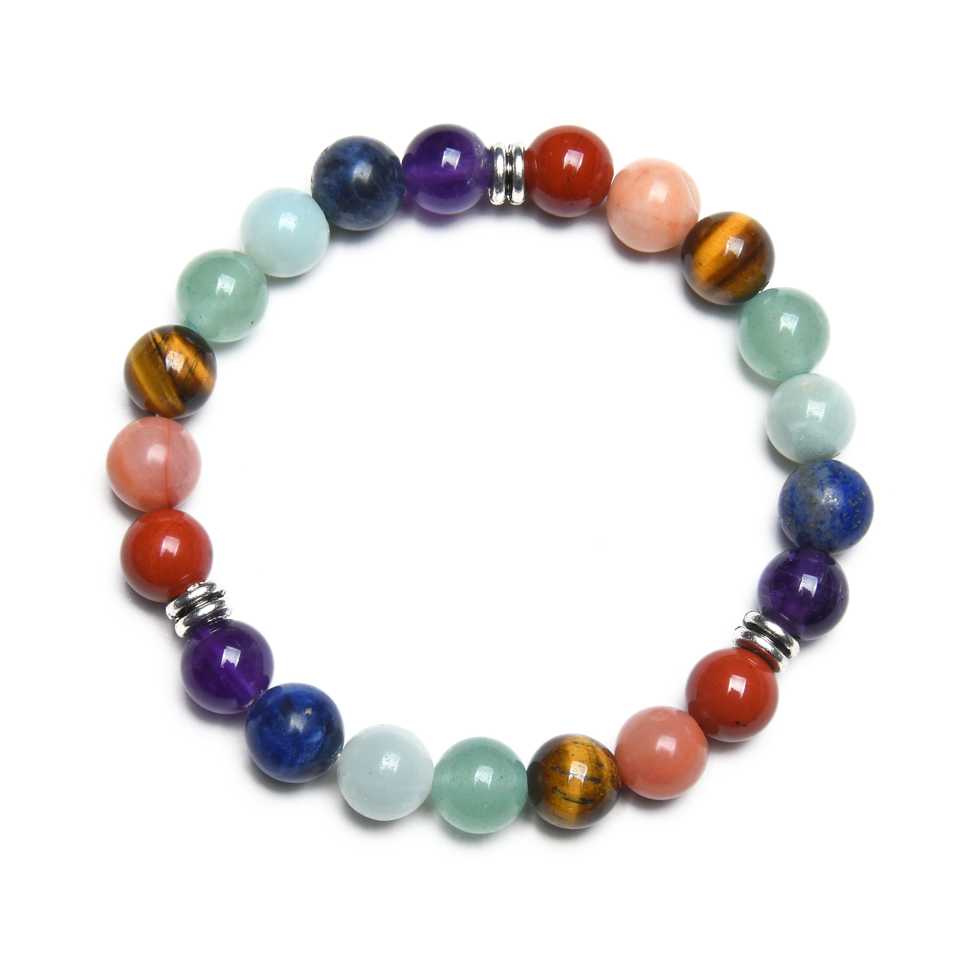 Bracelet Triple des 7 Chakras en Pierres Naturelles – Équilibre Énergétique et Harmonie Intérieure - version 2