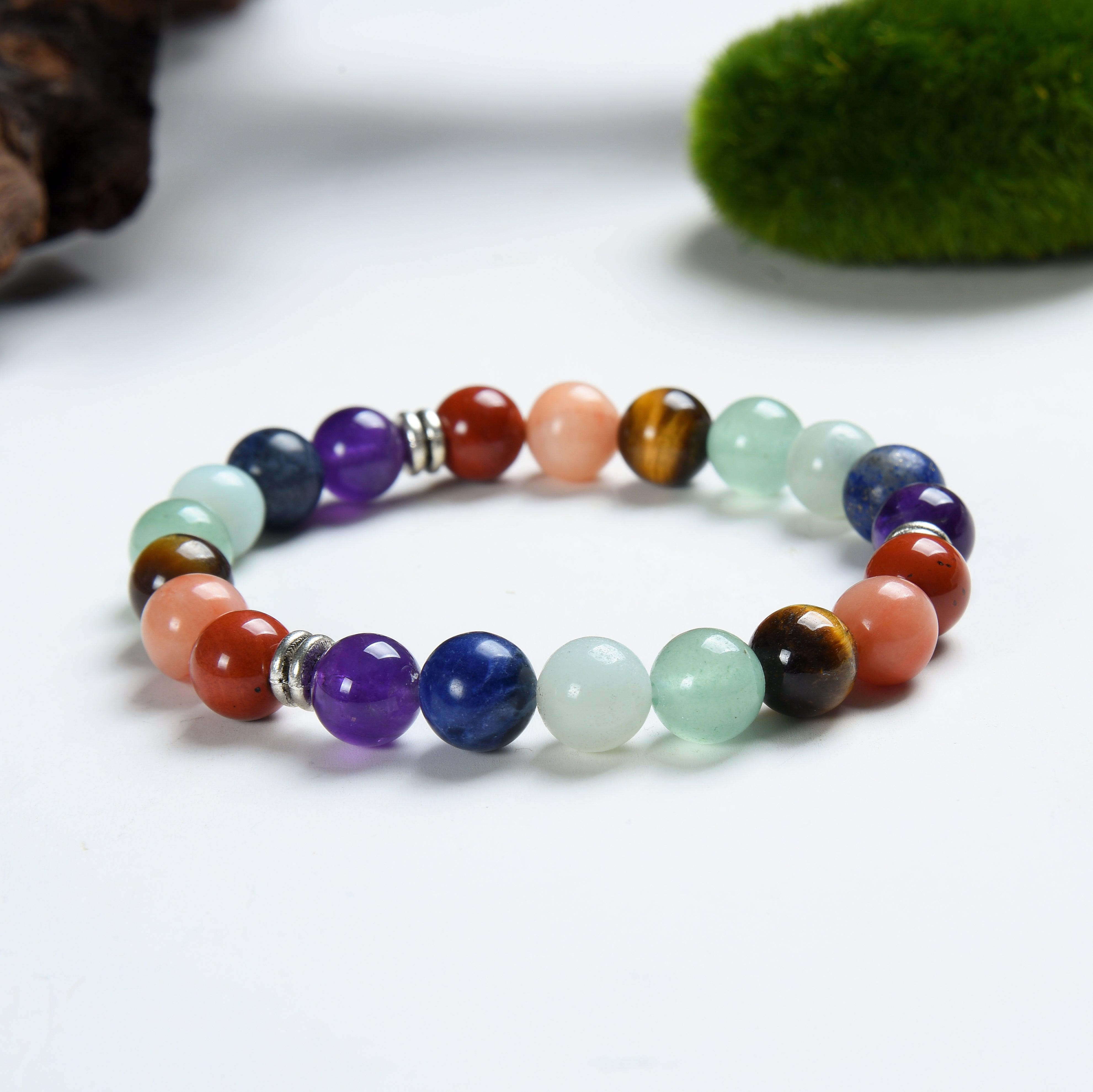 Bracelet Triple des 7 Chakras en Pierres Naturelles – Équilibre Énergétique et Harmonie Intérieure - version 2