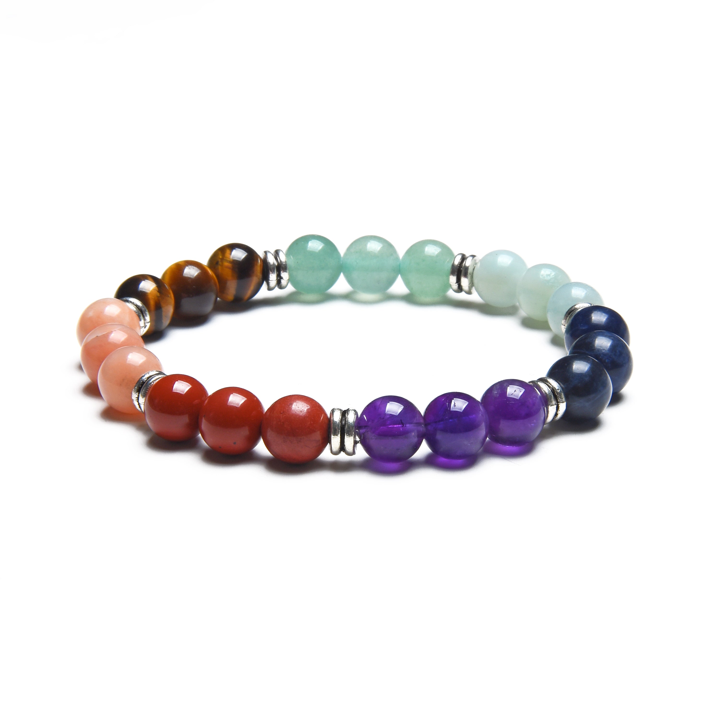 Bracelet Triple des 7 Chakras en Pierres Naturelles – Équilibre Énergétique et Harmonie Intérieure - version1