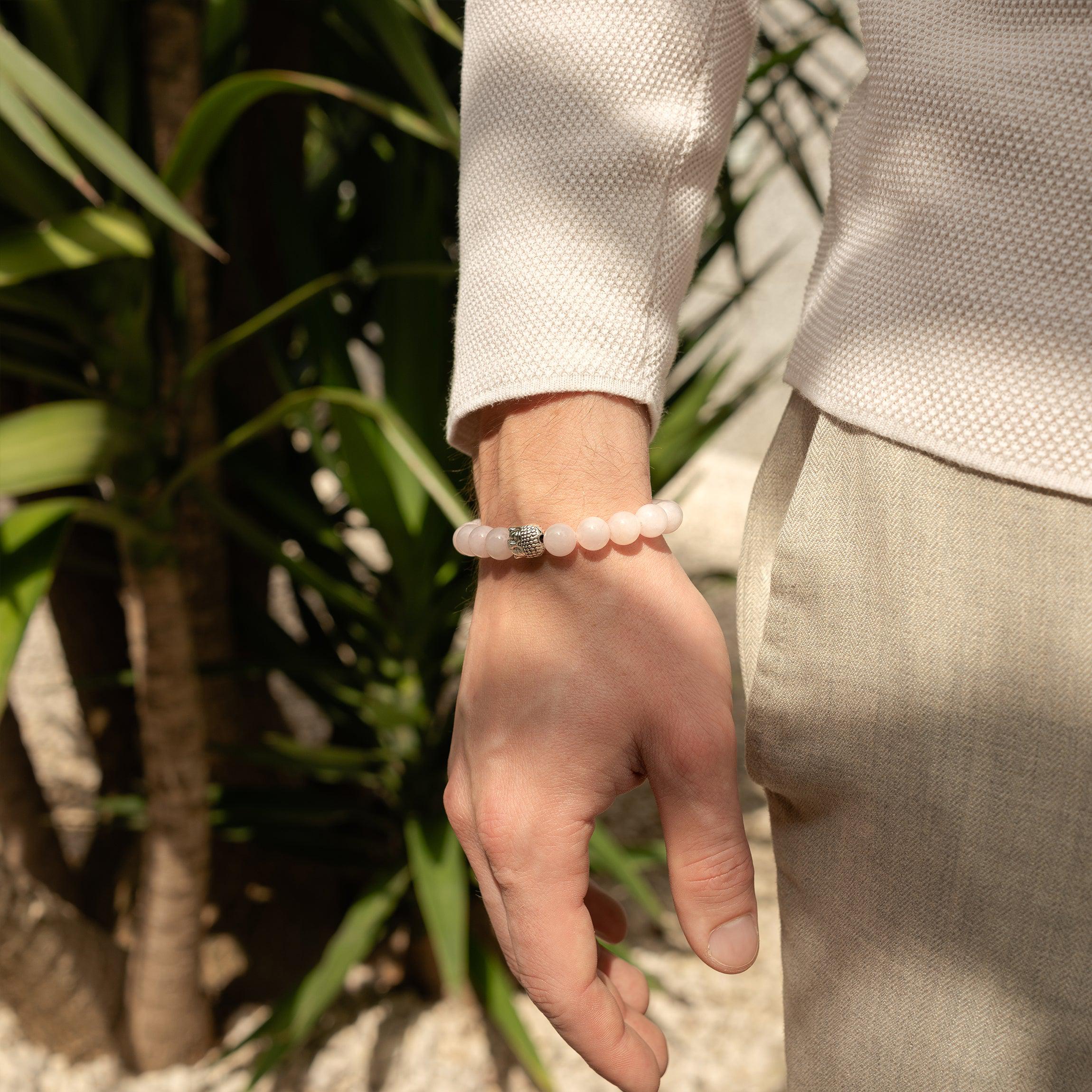 Bracelet bouddha en Quartz Rose