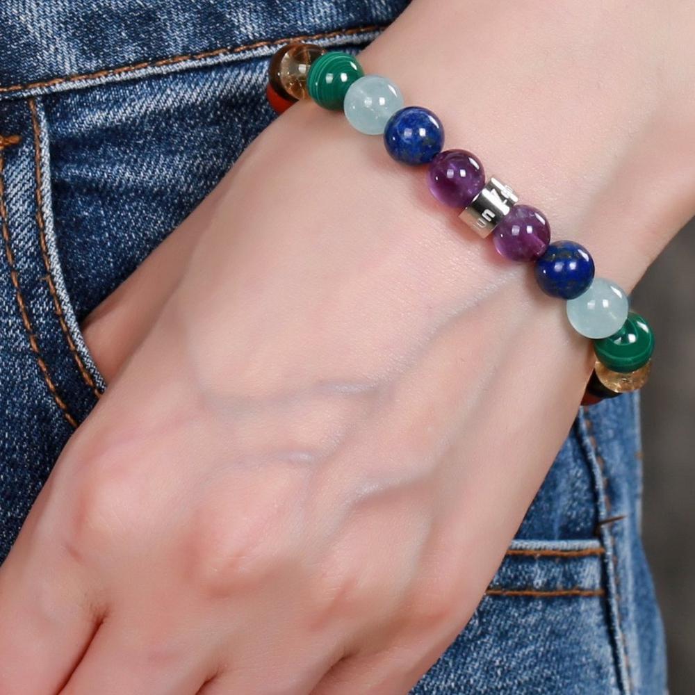 Bracelet des 7 Chakras en Pierres Naturelles