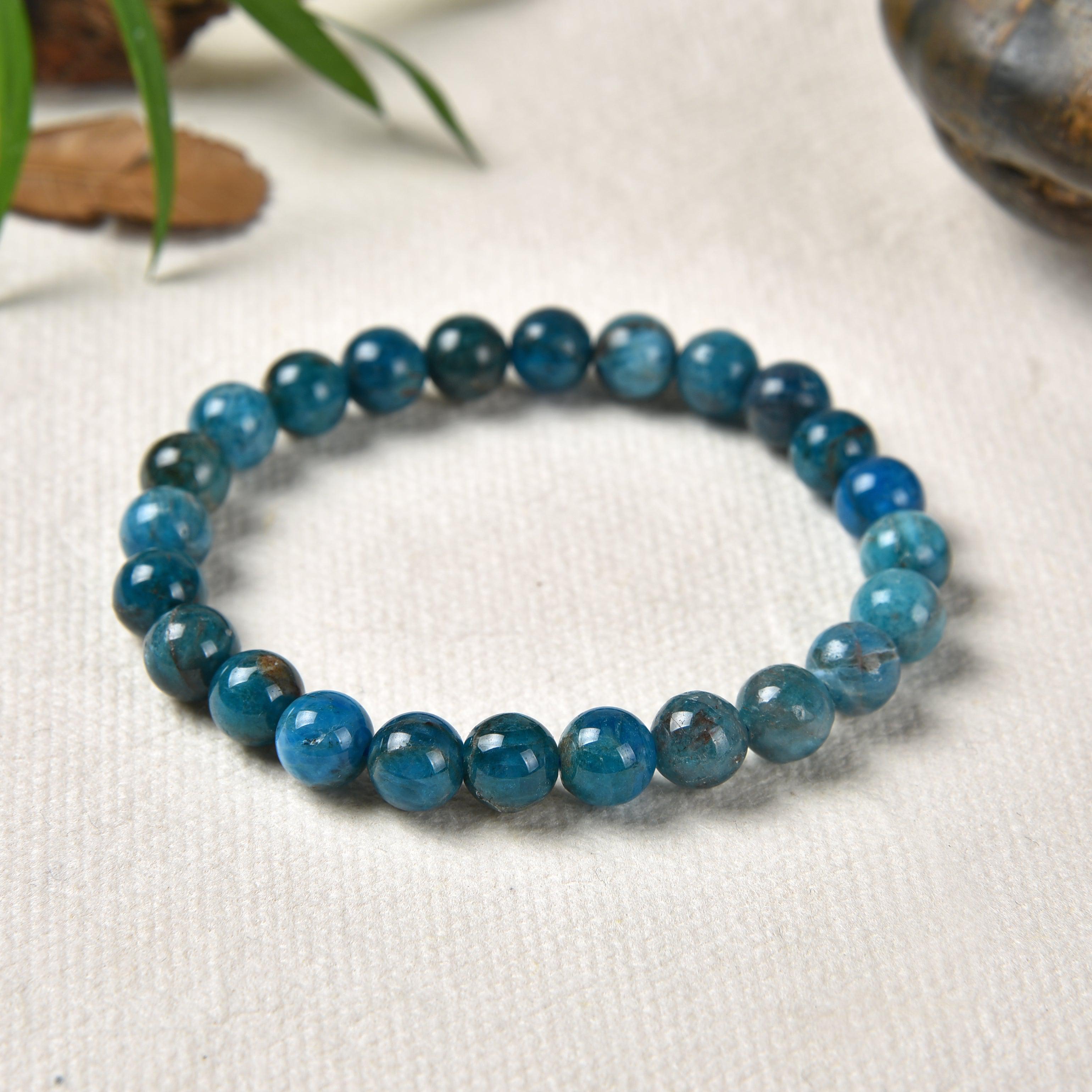 Bracelet en Apatite Naturelle - Bijou Énergétique pour Motivation et Communication