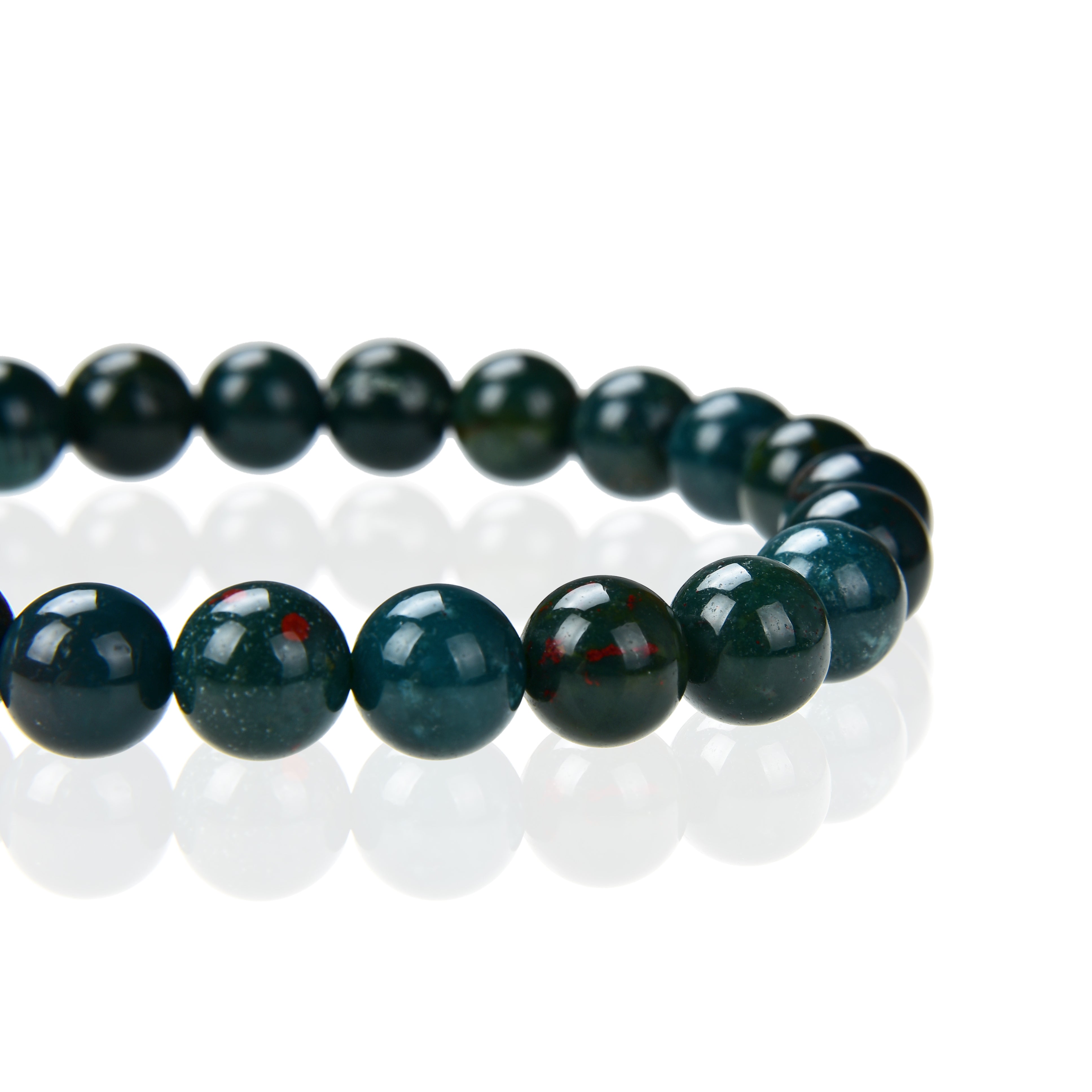 Bracelet en Bloodstone Naturelle - Bijou Énergétique pour Courage et Vitalité