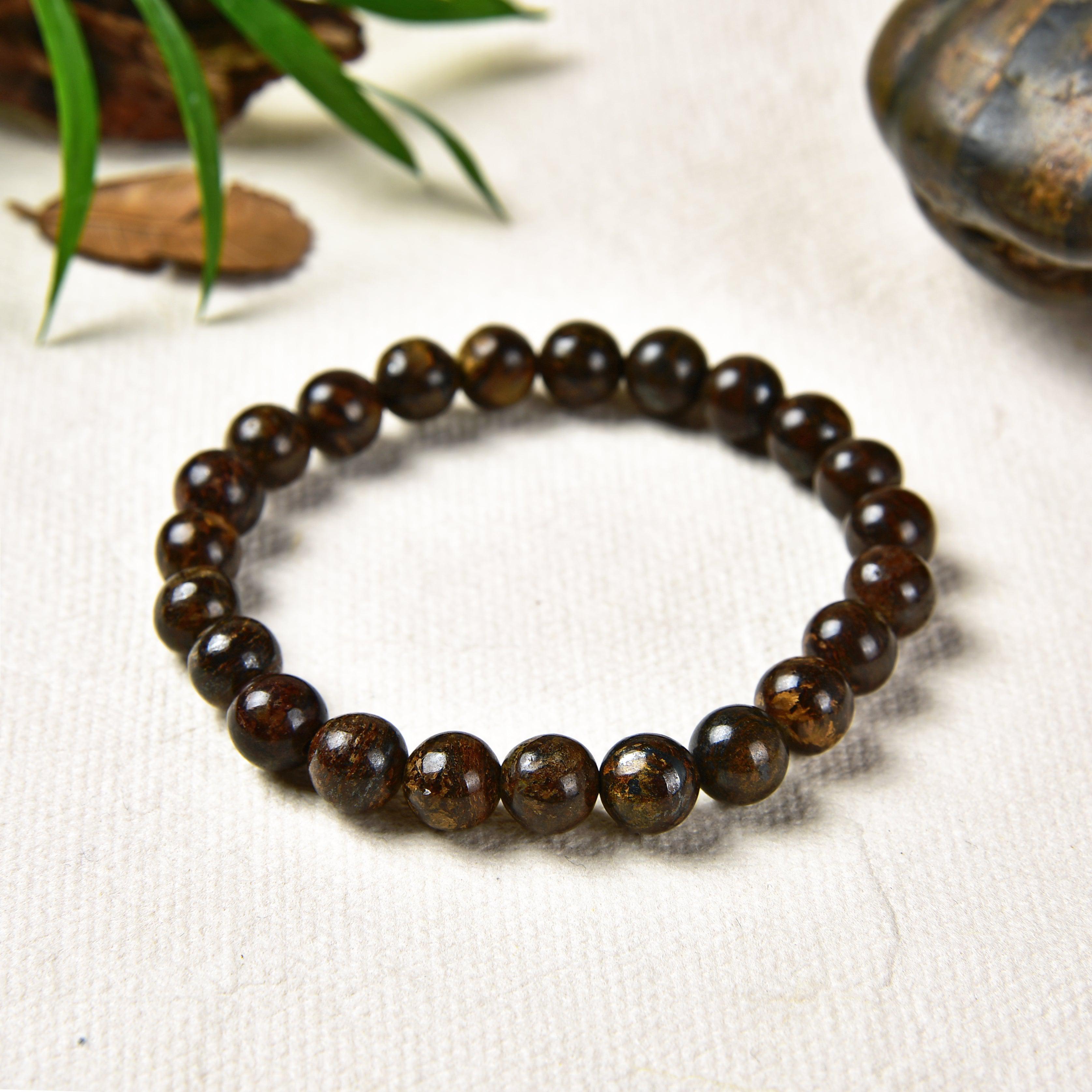 Bracelet en Bronzite Naturelle - Bijou Énergétique pour Confiance en Soi et Ancrage