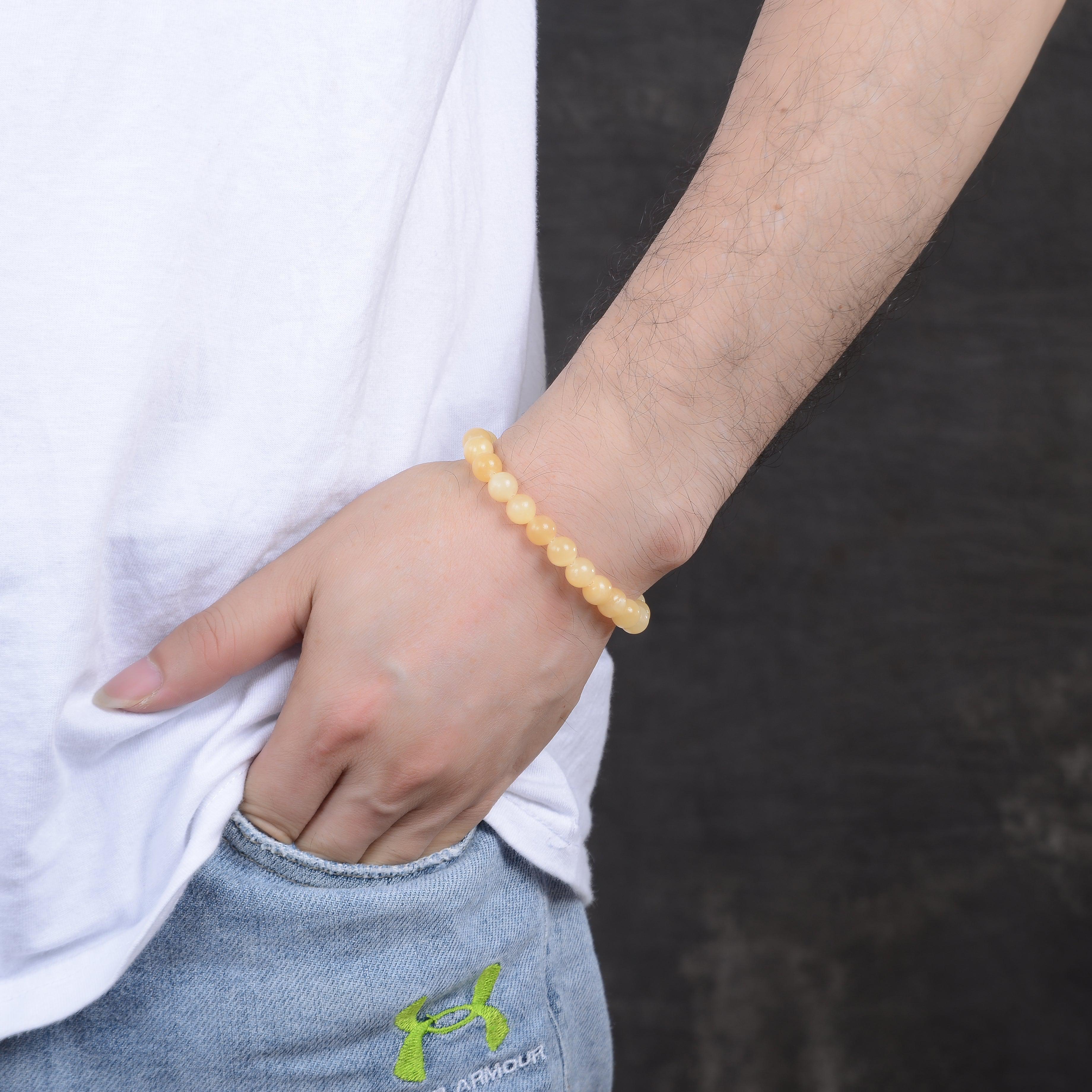 Bracelet en Calcite Jaune - Énergie, Confiance en soi et Joie de Vivre