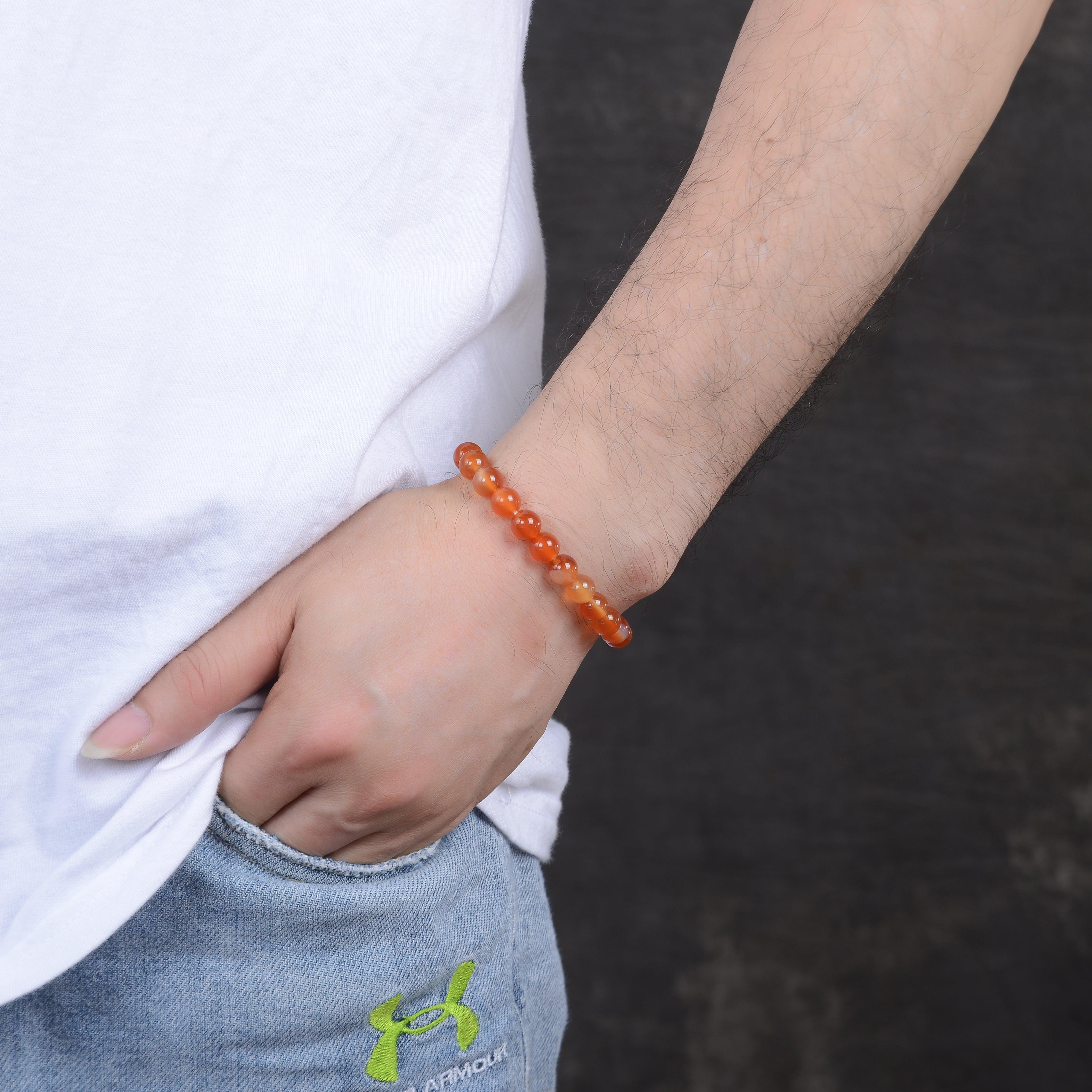 Bracelet en Cornaline Naturelle - Bijou Énergétique pour Courage et Vitalité