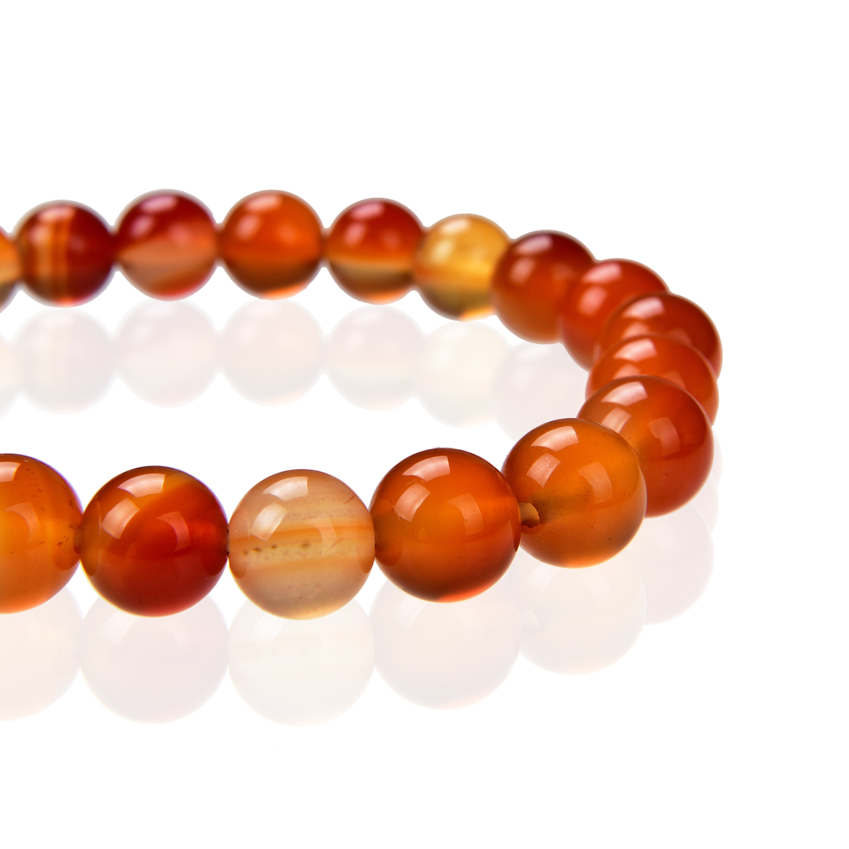 Bracelet en Cornaline Naturelle - Bijou Énergétique pour Courage et Vitalité