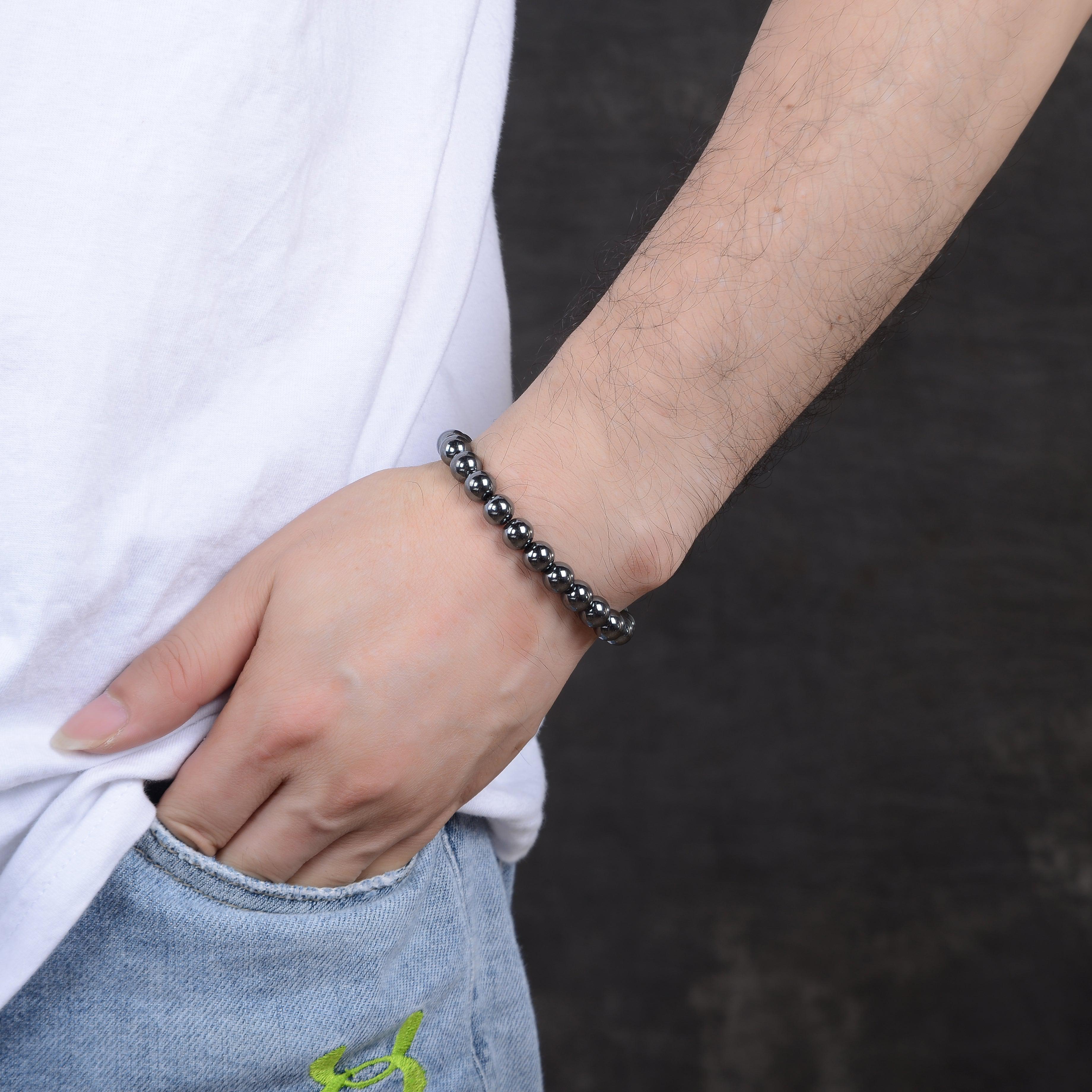 Bracelet en Hématite Naturelle - Bijou Énergétique pour Ancrage et Harmonie