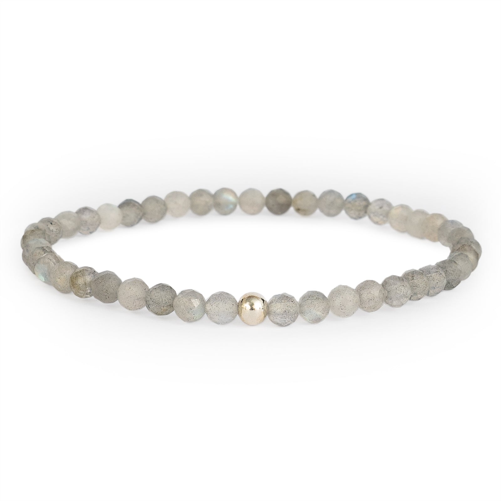 Bracelet en Labradorite Facettée 4mm avec Perle en Argent 925 – Bijou de Protection et de Transformation