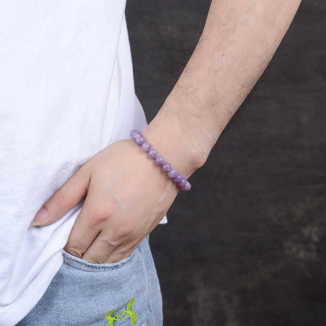 Bracelet en Lépidolite - Équilibre émotionnel et réduction du stress avec la pierre de la sérénité