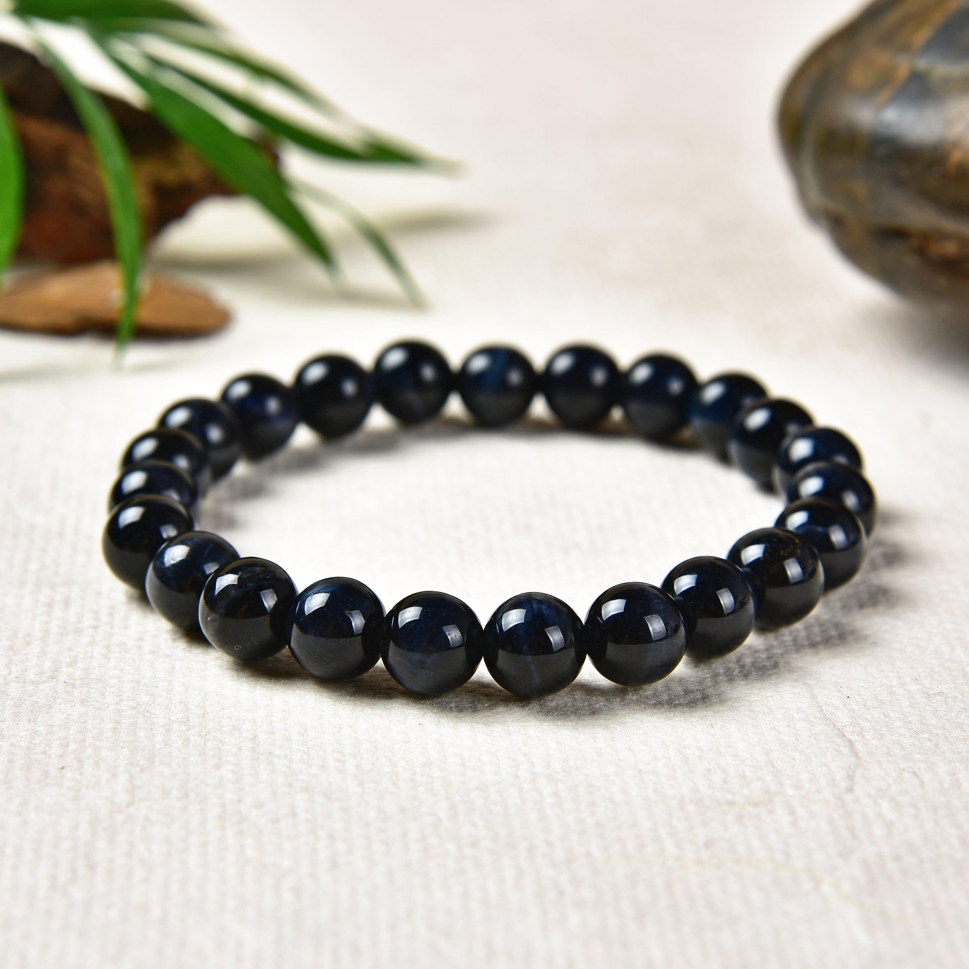 Bracelet en Œil de Tigre Bleu Naturel - Bijou Énergétique pour Intuition et Confiance en Soi