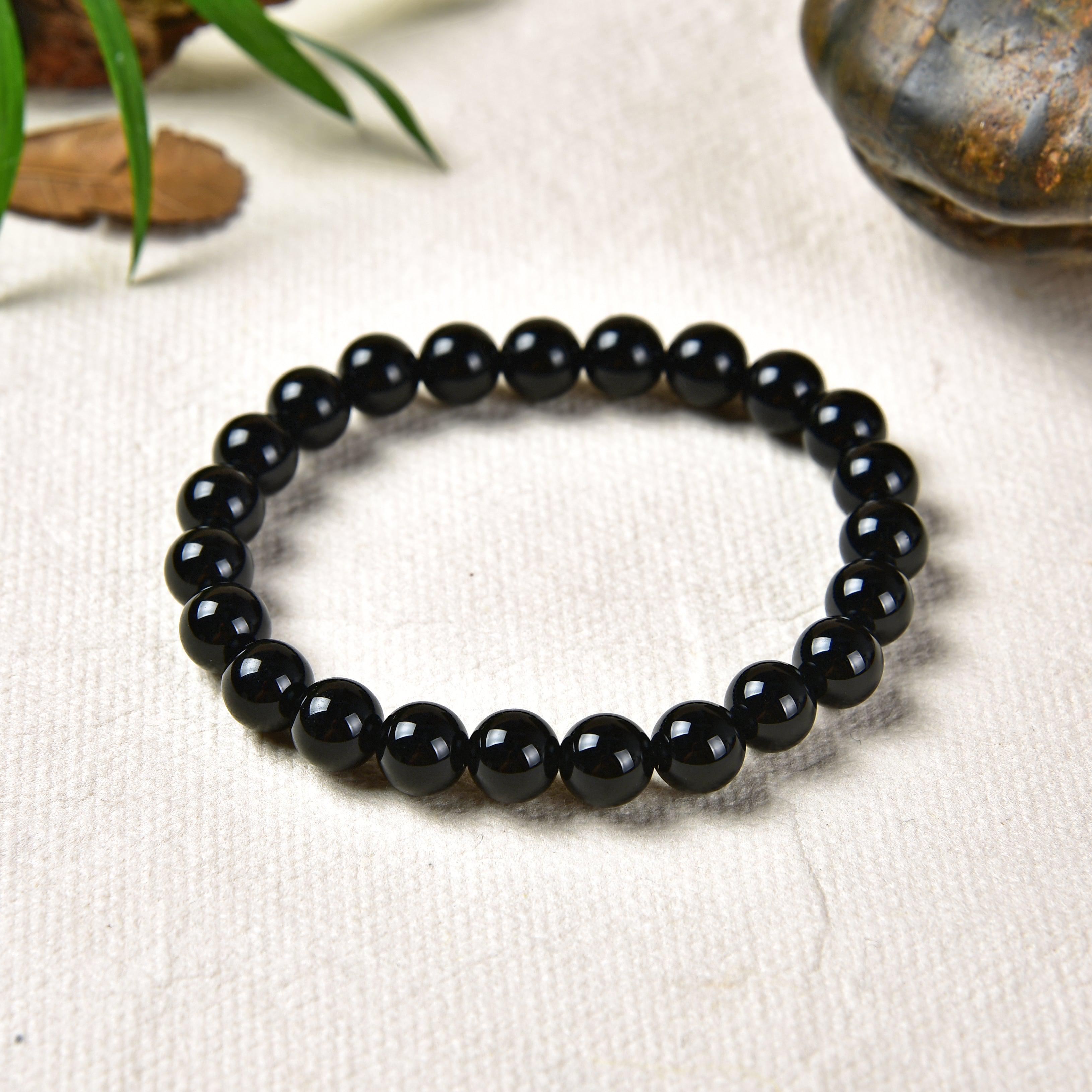 Bracelet en Onyx Noir Naturel - Bijou Énergétique pour Force et Protection