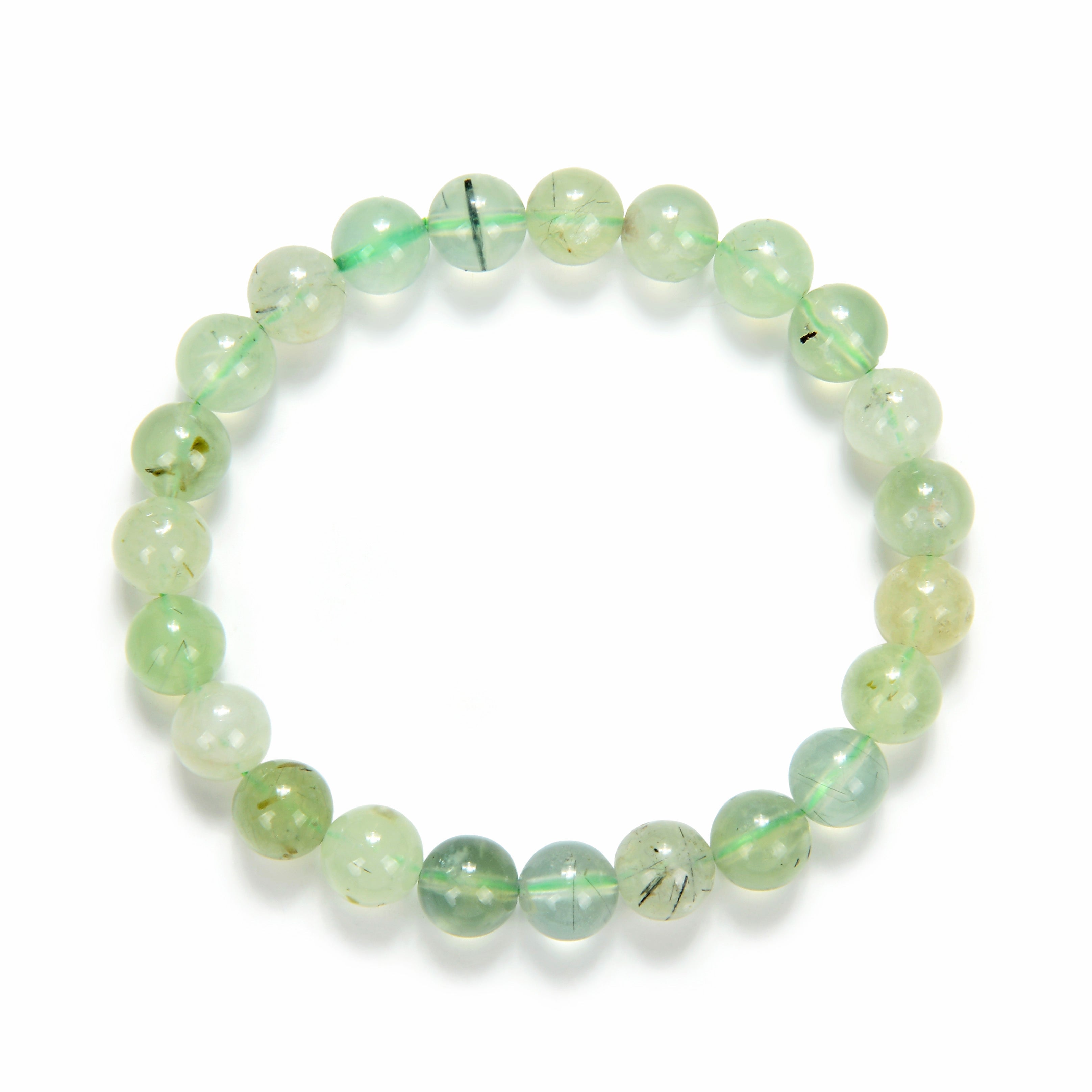 Bracelet en Préhnite Naturelle - Bijou Énergétique pour Paix Intérieure et Guérison Émotionnelle