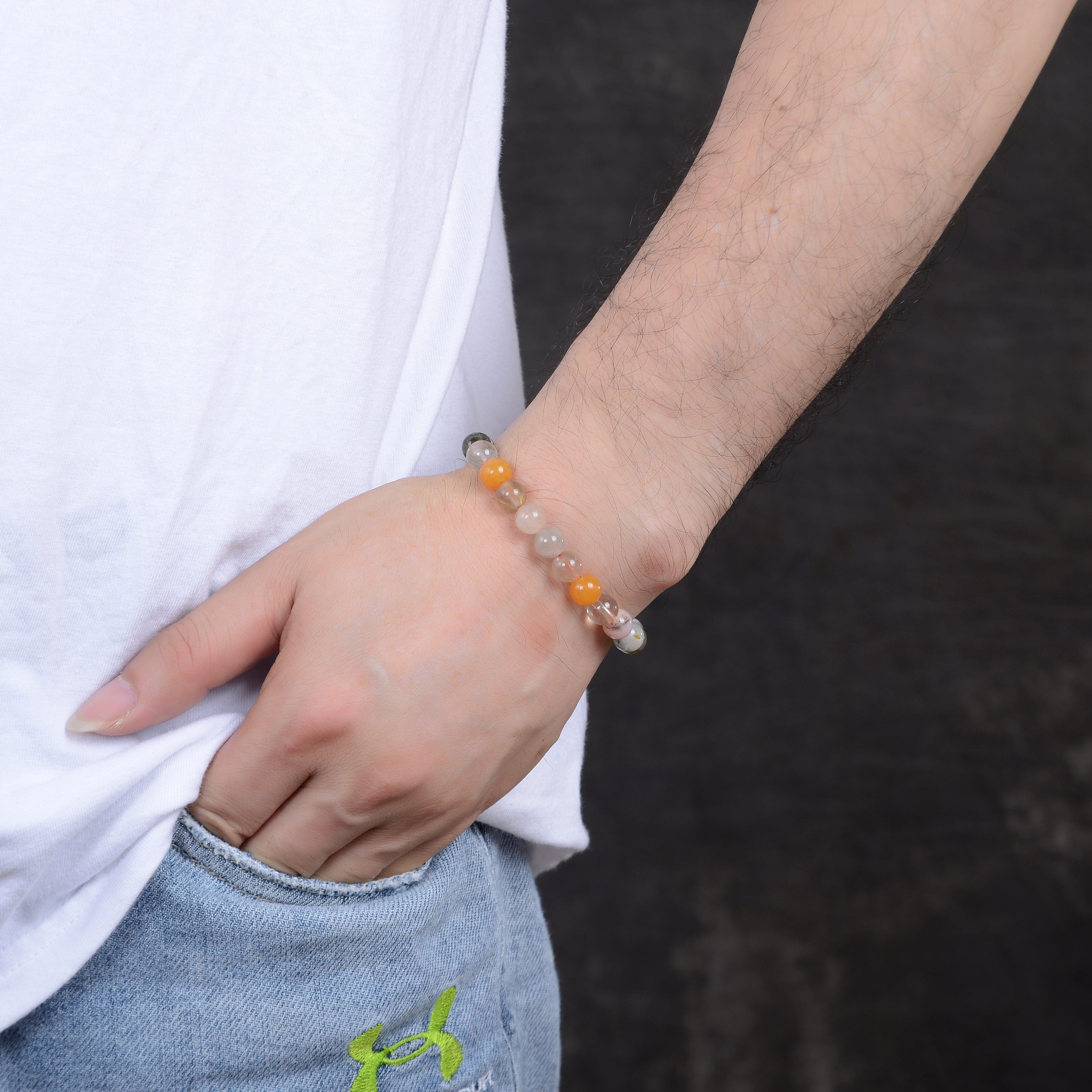 Bracelet en Quartz Rutile - Énergie Vitale, Protection et Confiance en Soi