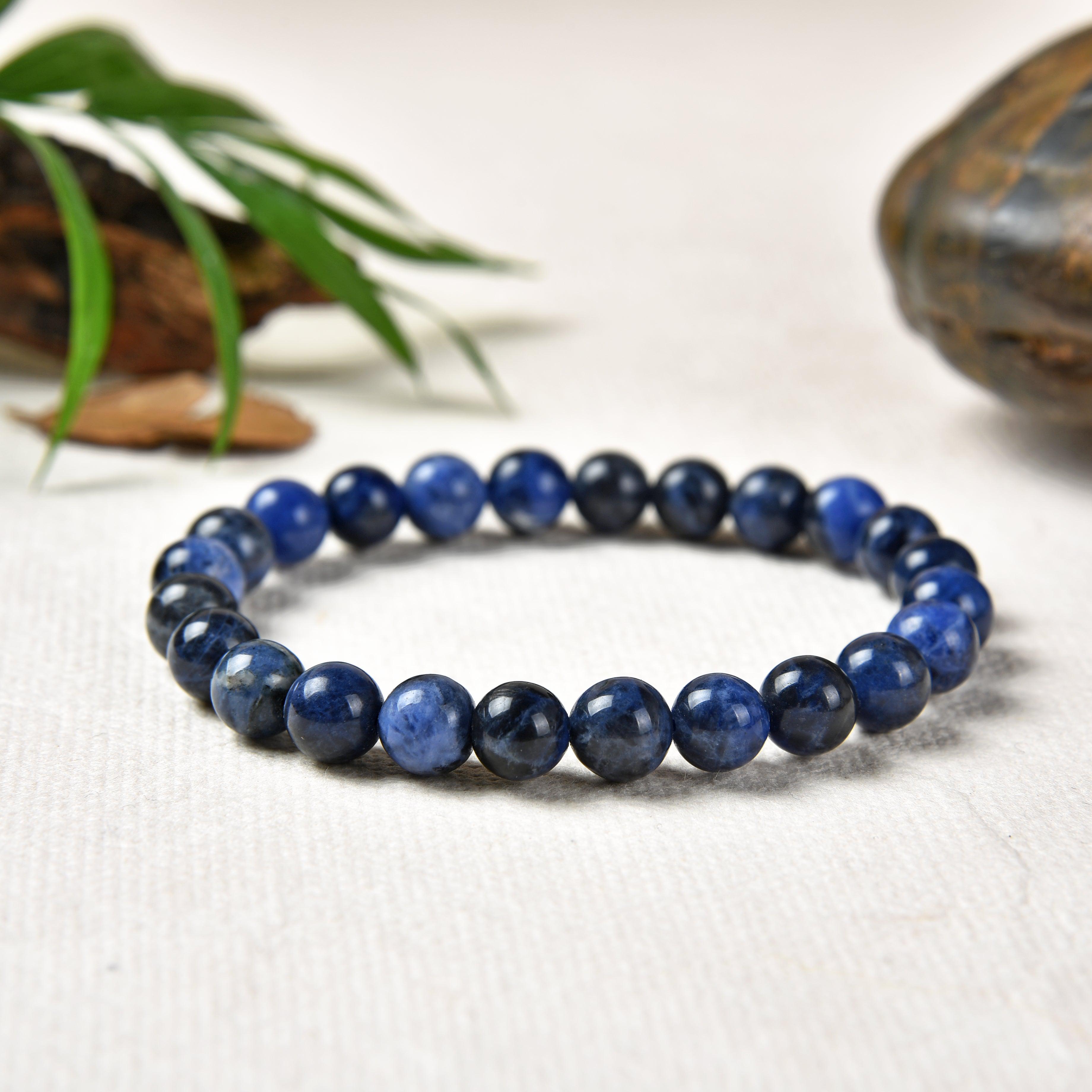 Bracelet en Sodalite Naturelle - Bijou Énergétique pour Calme Mental et Intuition