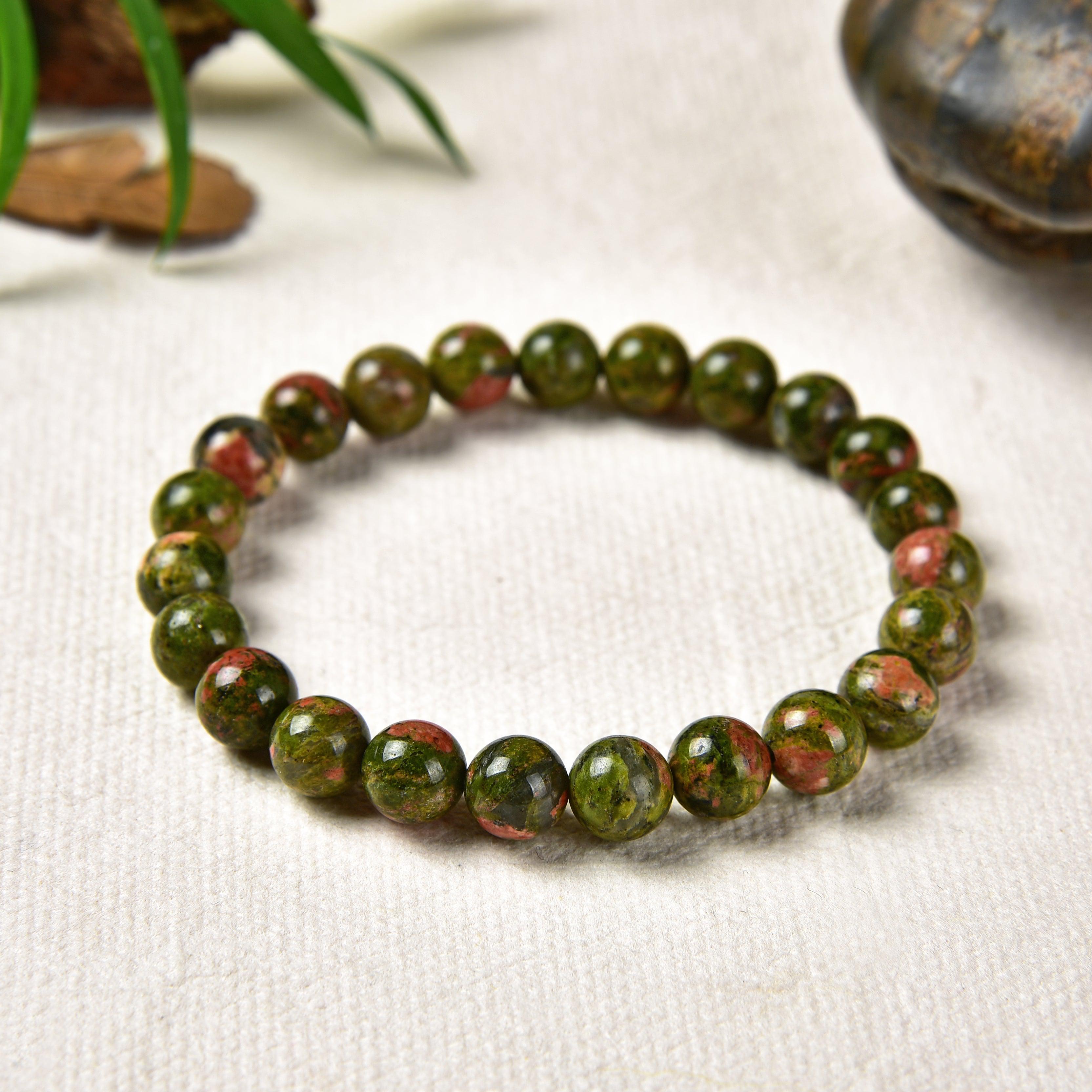 Bracelet en Unakite - Harmonie, Équilibre Émotionnel et Vitalité