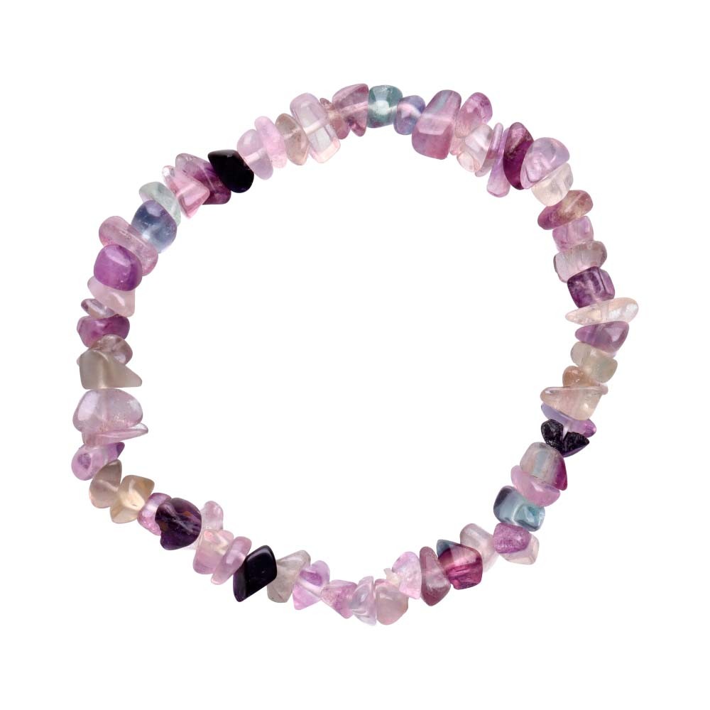 Bracelet en pierres irrégulière de Fluorite