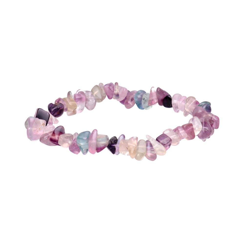 Bracelet en pierres irrégulière de Fluorite