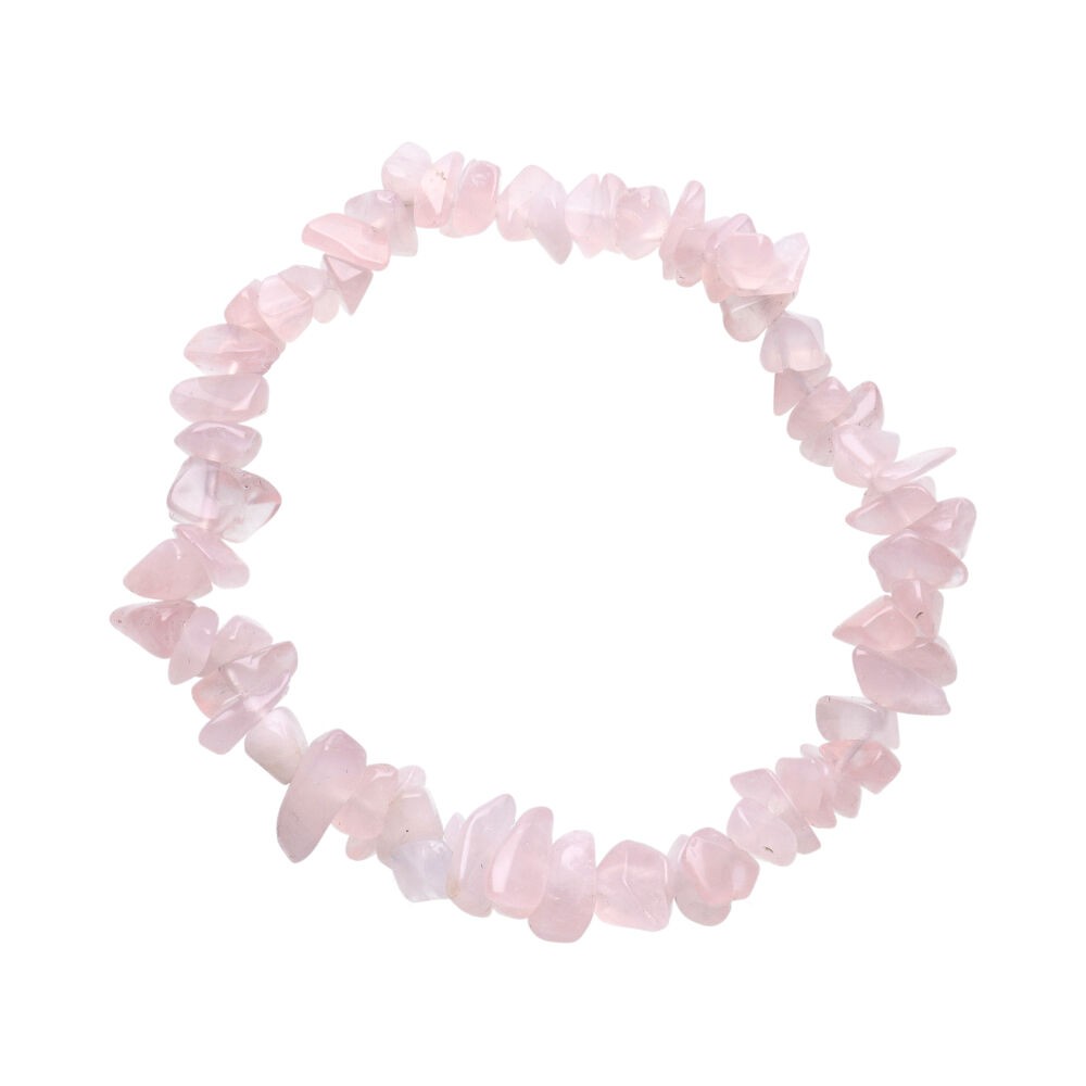 Bracelet en pierres irrégulière de Quartz Rose